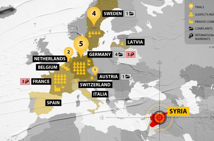 European justice strikes on crimes in Syria