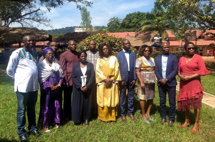 In the Central African Republic, the eleven commissioners of the Truth, Justice, Reparation and Reconciliation Commission (CVJRR) were dismissed in May 2024. Photo: The commissioners of the CVJRR pose outdoors.