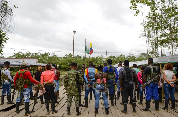 JEP and Transitional Justice in Colombia. Photo: Revolutionary Armed Forces of Colombia (FARC) guerrilla fighters prepare to be demobilized following the signing of the peace agreement.