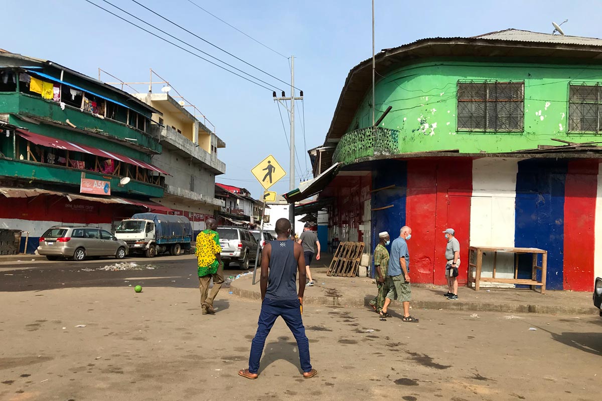Quartier de Waterside, à Monrovia (Liberia)