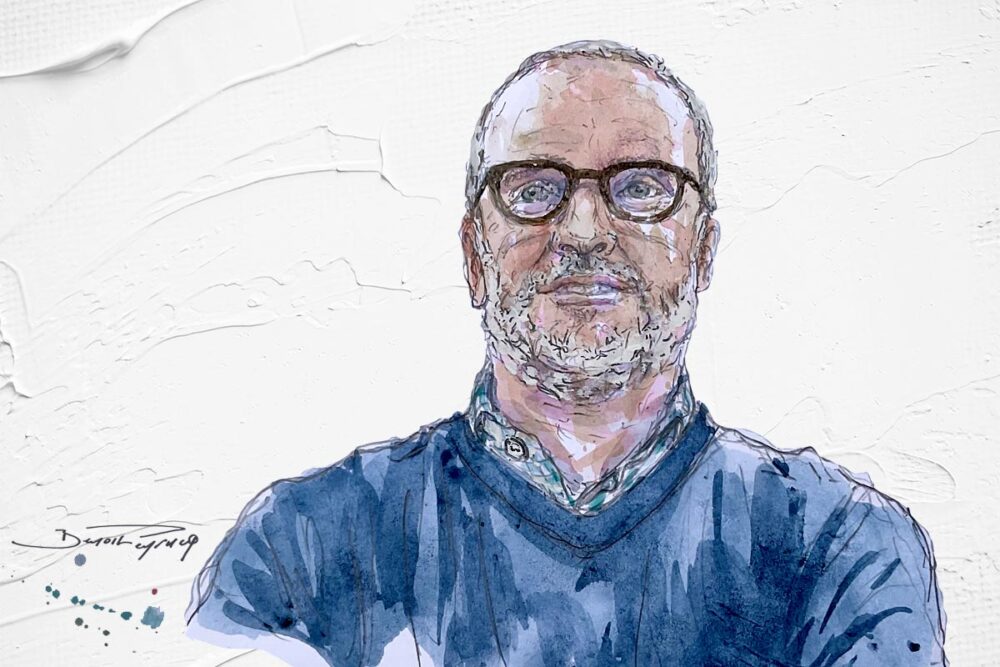 Mark Freeman - Gangs and transitional justice. Illustration: portrait of Mark Freeman by Benoît Peyrucq.