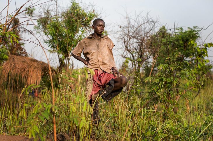 Pygmy (Twa) child in the bush (DRC)