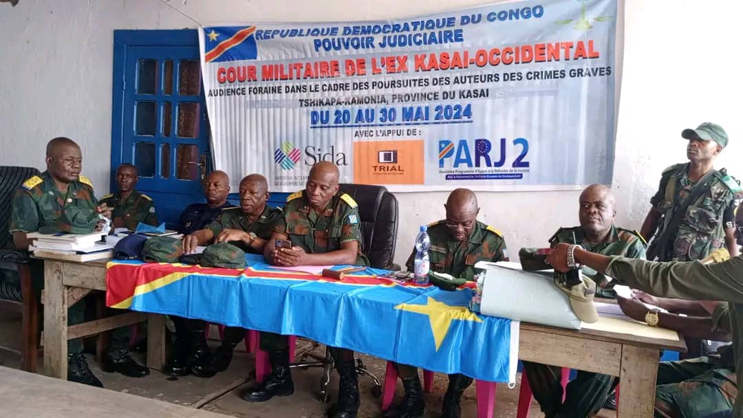 Military court of Kananga (Kasai, Democratic Republic of Congo) - Mobile court hearing for the prosecution of the perpetrators of serious crimes in Tshikapa-Kamonia, Kasai province (from 20 to 30 May 2024).