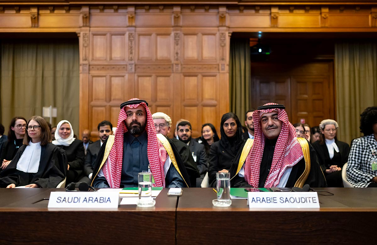 Climate justice - Two representatives of Saudi Arabia defend their positions on global warming before the International Court of Justice (ICJ).