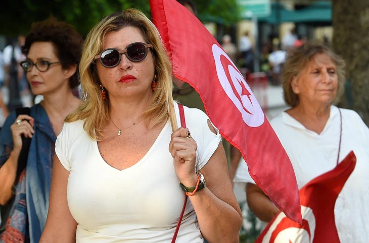 Demonstration for women rights in Tunisia