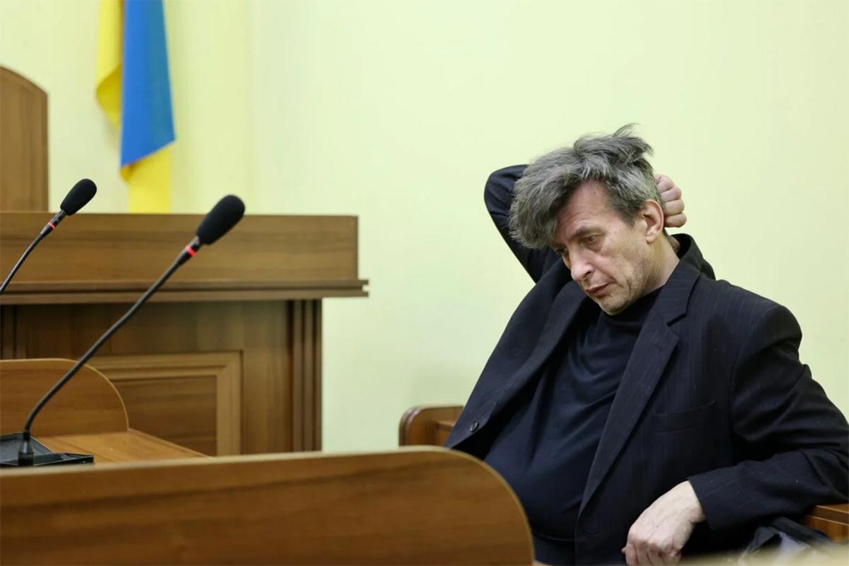 Yuriy Paley, lawyer for Oleksandr Kostornyi (former KGB officer), at his trial in Ukraine.